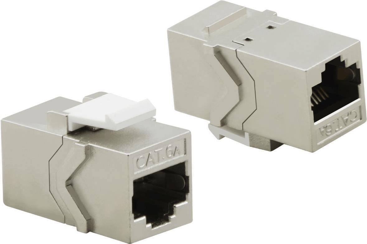 Helos Keystone - Modulo Cat 6A, STP RJ45, 500 MHz, 2x prese RJ45, accoppiamento