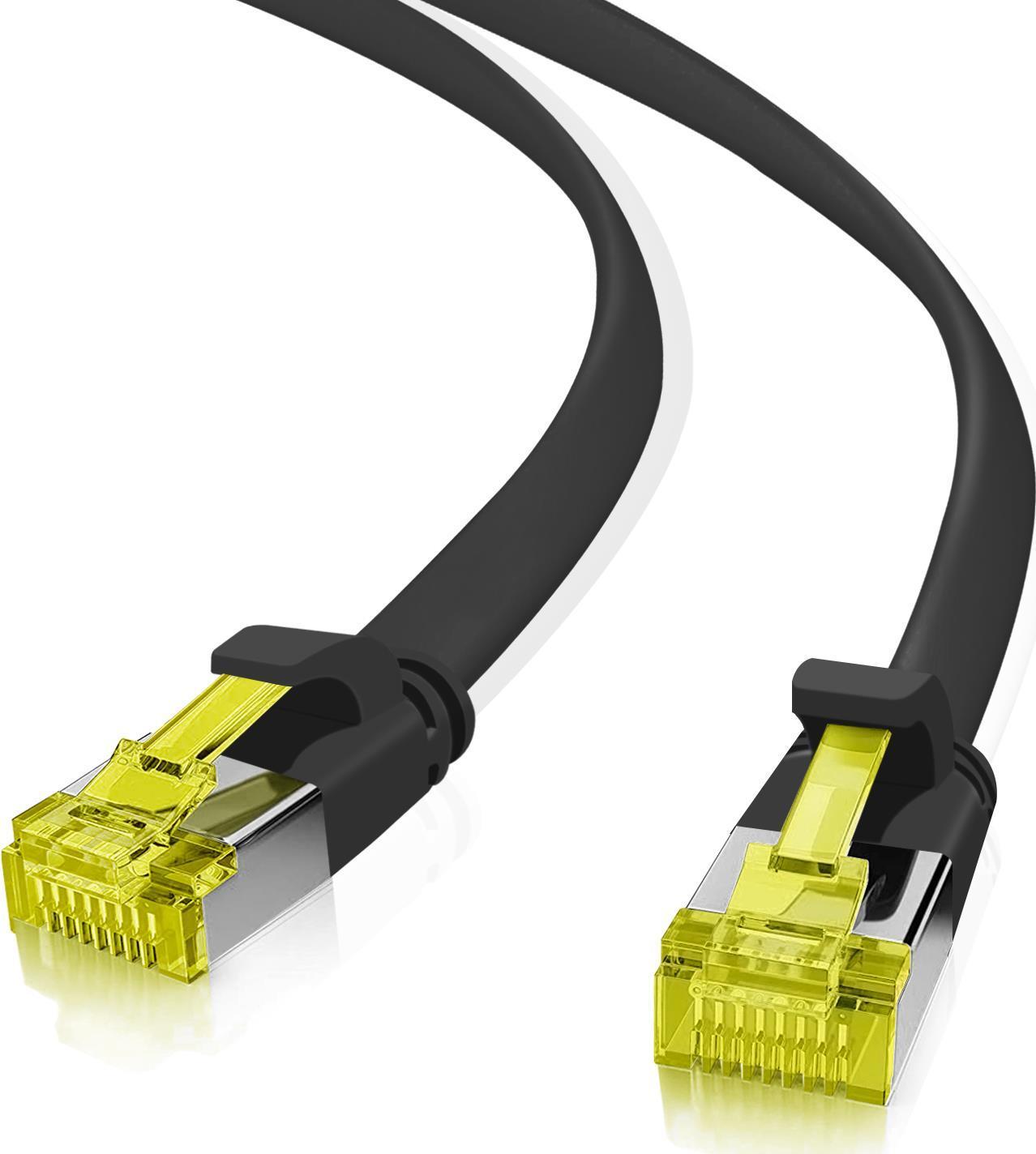 Cavo patch ultra piatto Helos U/FTP Cat 6a nero 3,0 m