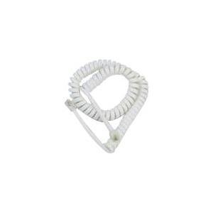 Cavo a spirale del ricevitore Helos lungo, bianco, sciolto