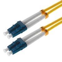 Cavo patch in fibra ottica Helos LC/LC Duplex 9/125ÃŽÂ¼m OS2 giallo 2,0m