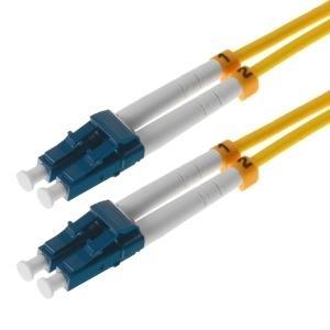 Cavo patch in fibra ottica Helos LC/LC Duplex 9/125ÃŽÂ¼m OS2 giallo 10,0m
