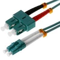 Cavo patch in fibra ottica Helos LC/SC duplex 50/125ÃŽÂ¼m OM3 acqua 2,0m