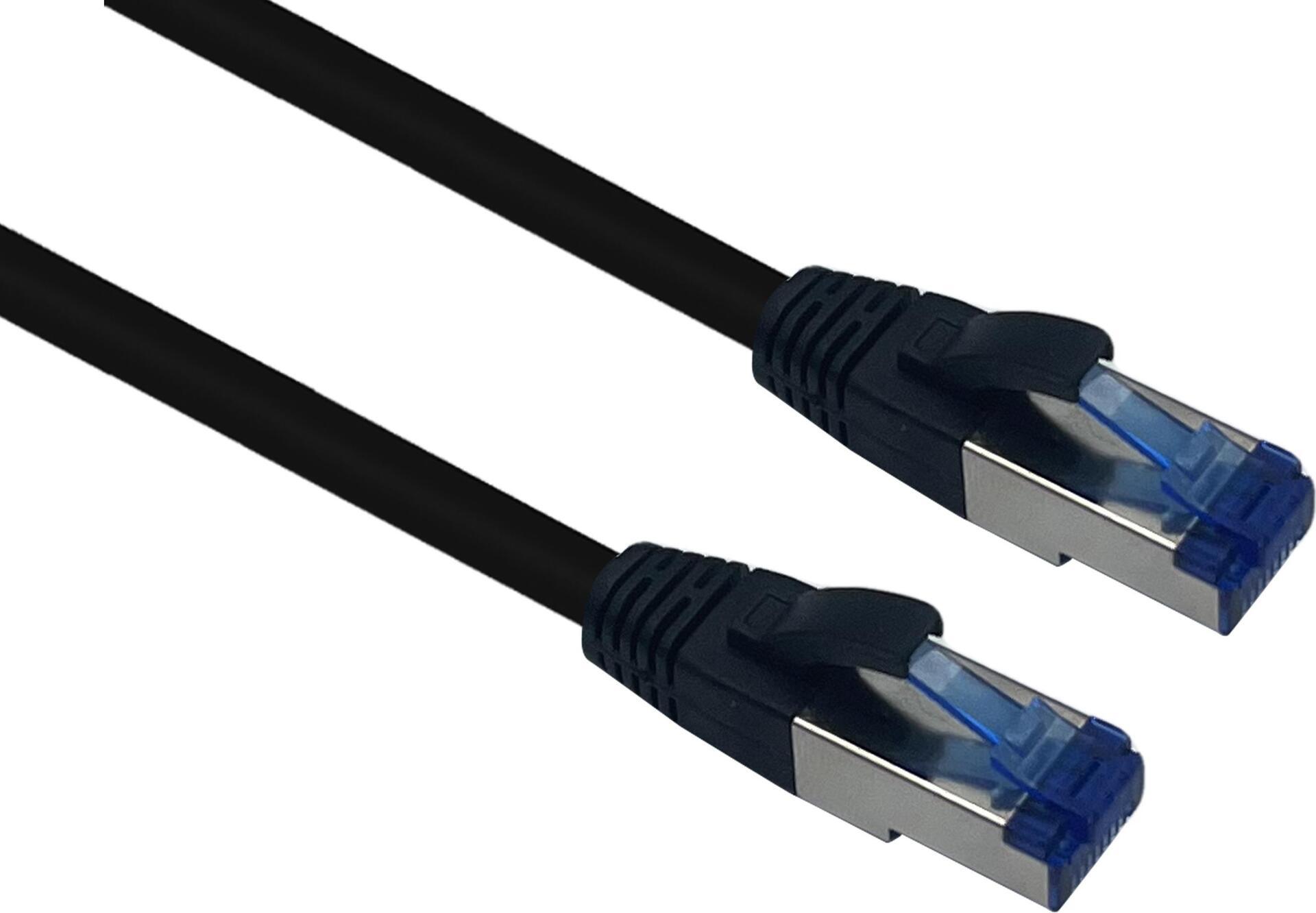 Cavo patch da esterno Helos S/FTP Cat 6a nero 2,0 m