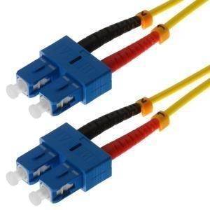 Cavo patch in fibra ottica Helos SC/SC duplex 9/125ÃŽÂ¼m OS2 giallo 1,0m