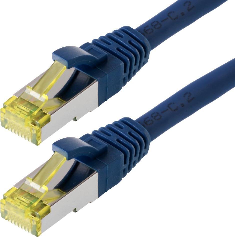 Cavo patch Helos S/FTP Cat 6a blu 5,0 m