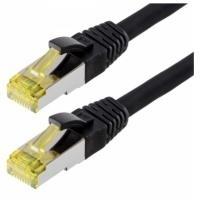 Cavo patch Helos S/FTP Cat 6a nero 1,0 m