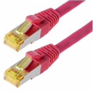 Cavo patch Helos S/FTP Cat 6a magenta 0,5 m