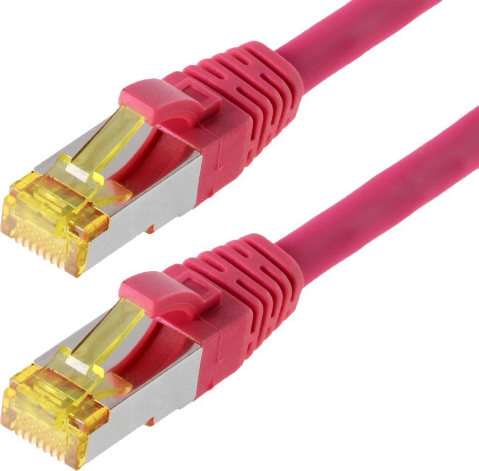 Cavo patch Helos S/FTP Cat 6a magenta 7,5 m