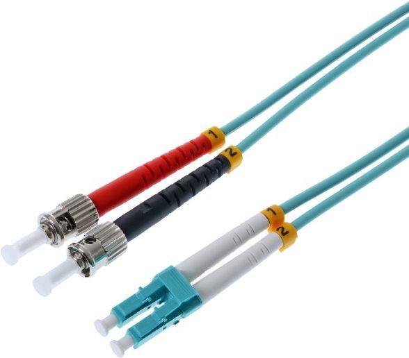 Cavo patch in fibra ottica Helos LC/ST duplex 50/125ÃŽÂ¼m OM3 acqua 1,0m