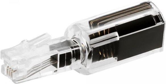 Helos Twist-Stop forma stretta, districacavo ricevitore, nero-trasparente