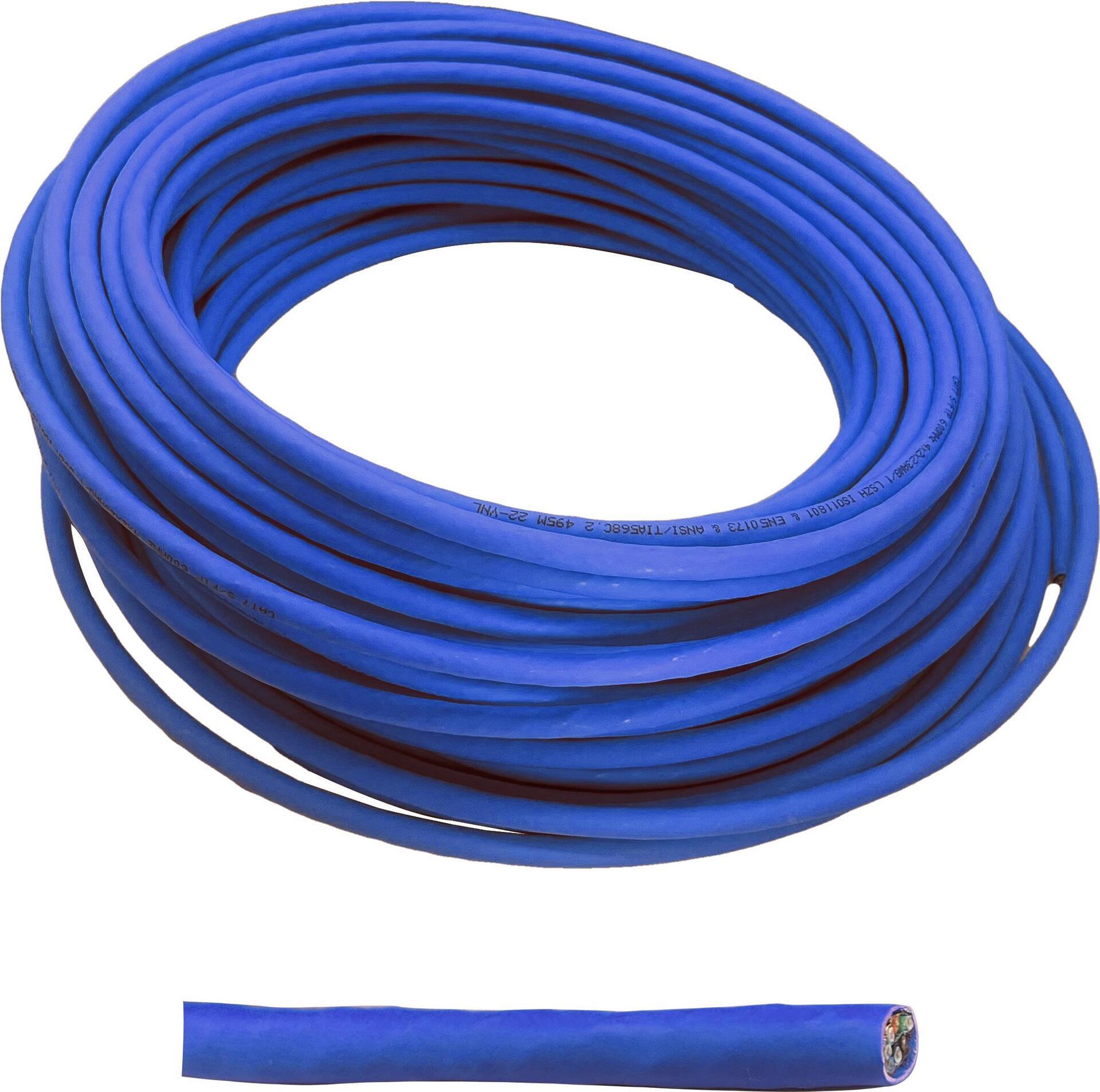 Cavo di installazione Helos, Cat 8, S/FTP, PiMF, LSZH, blu, tamburo da 305 m