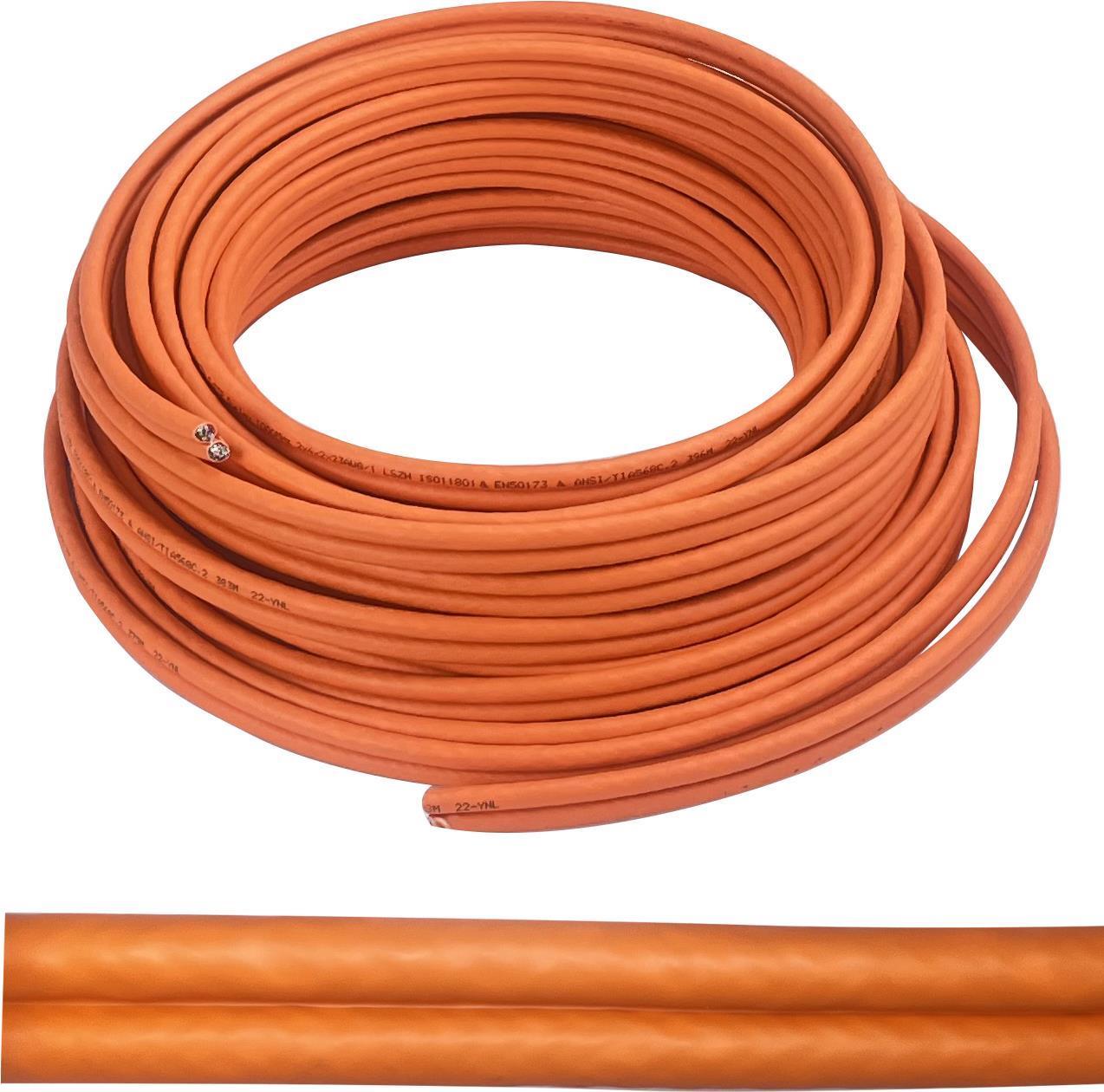 Cavo di installazione Helos Duplex, Cat 7, S/FTP, PiMF, LSZH, arancione, anello da 50 m