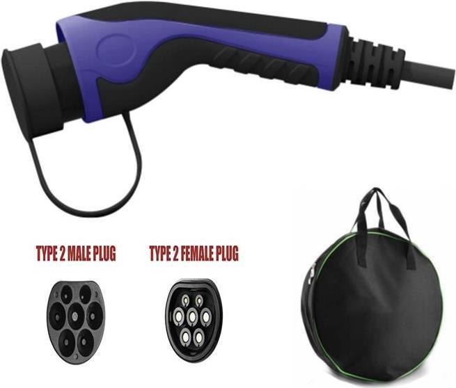 Cavo di ricarica per auto elettrica Helos, tipo 2, TÃƒÅ“V, trifase, 16 A, 11 kW, 7,5 m