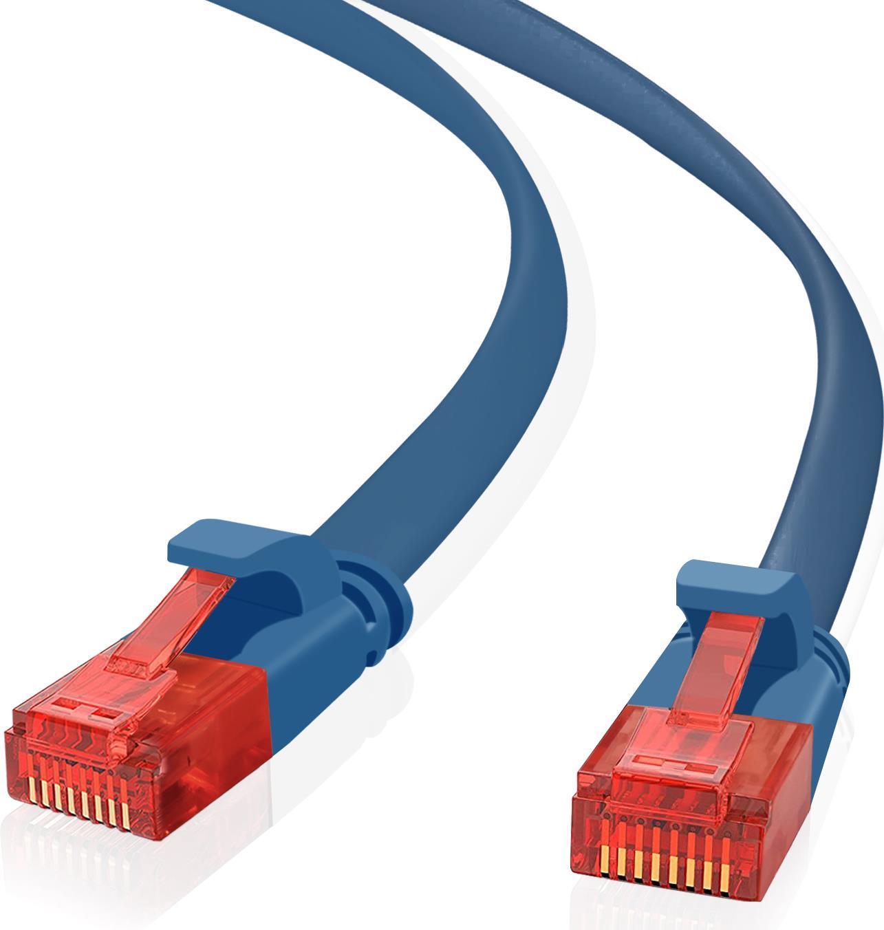 Cavo patch ultra piatto Helos U/UTP Cat 6 blu 2,0 m