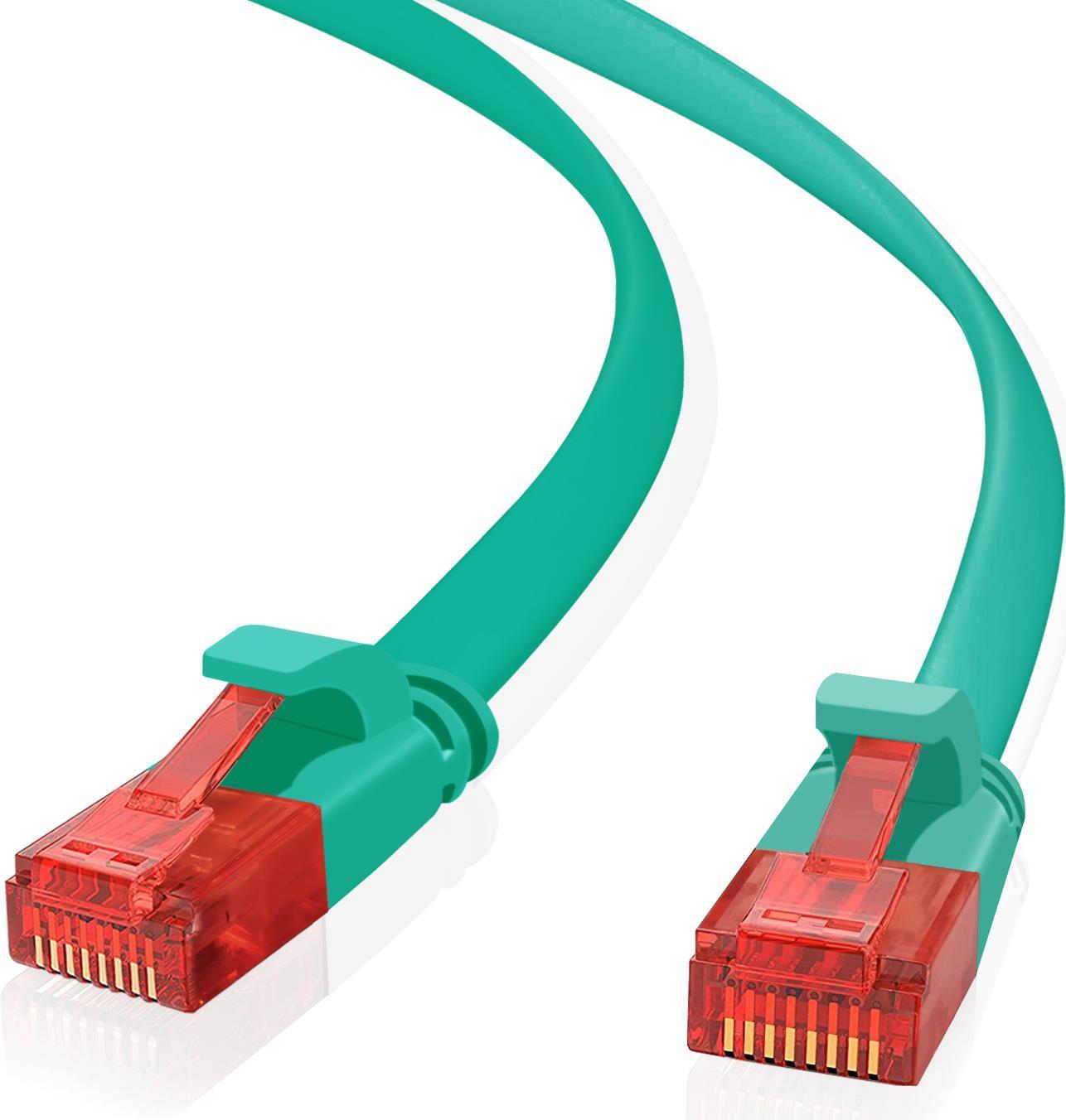 Cavo patch ultra piatto Helos U/UTP Cat 6 verde 2,0 m