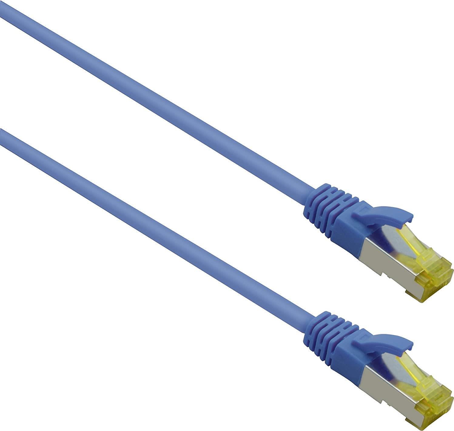 Cavo patch Helos ultra flessibile S/FTP Cat 6a TPE blu 7,5 m