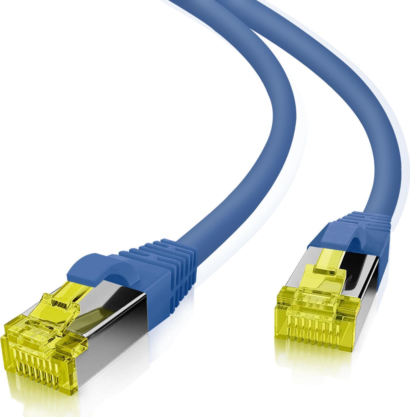 Cavo patch Helos ultra flessibile S/FTP Cat 6a TPE blu 30,0 m