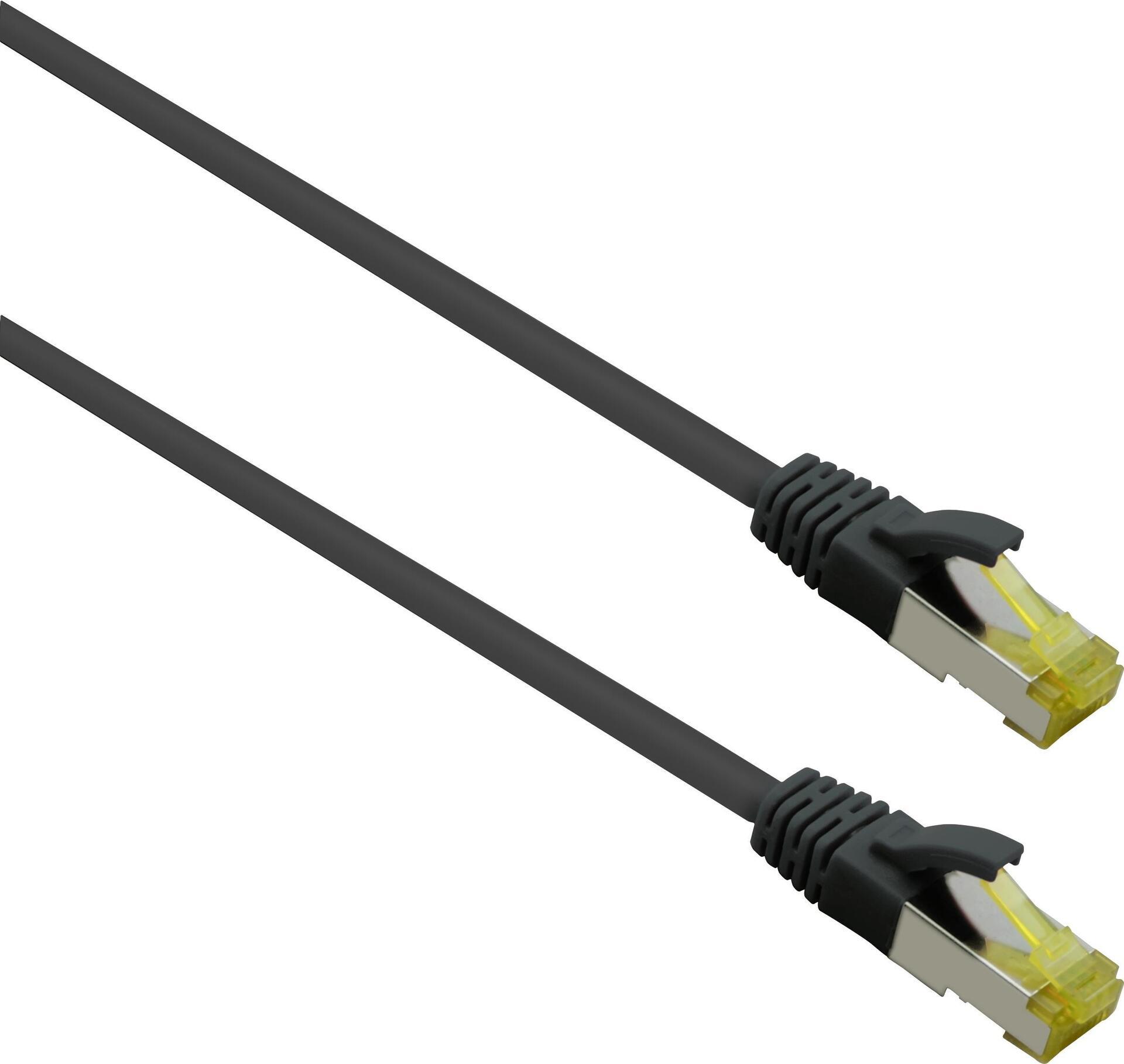 Cavo patch Helos ultra flessibile S/FTP Cat 6a TPE nero 3,0 m