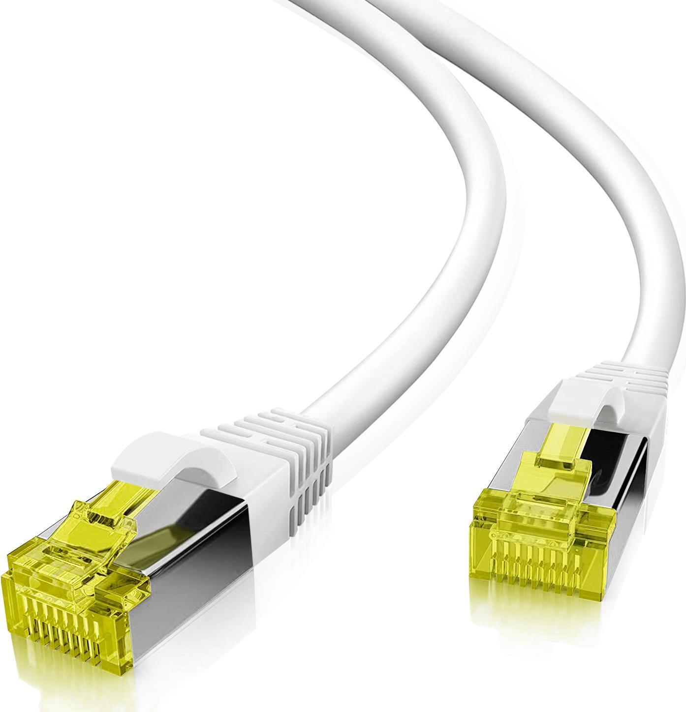 Cavo patch Helos ultra flessibile S/FTP Cat 6a TPE bianco 10,0 m