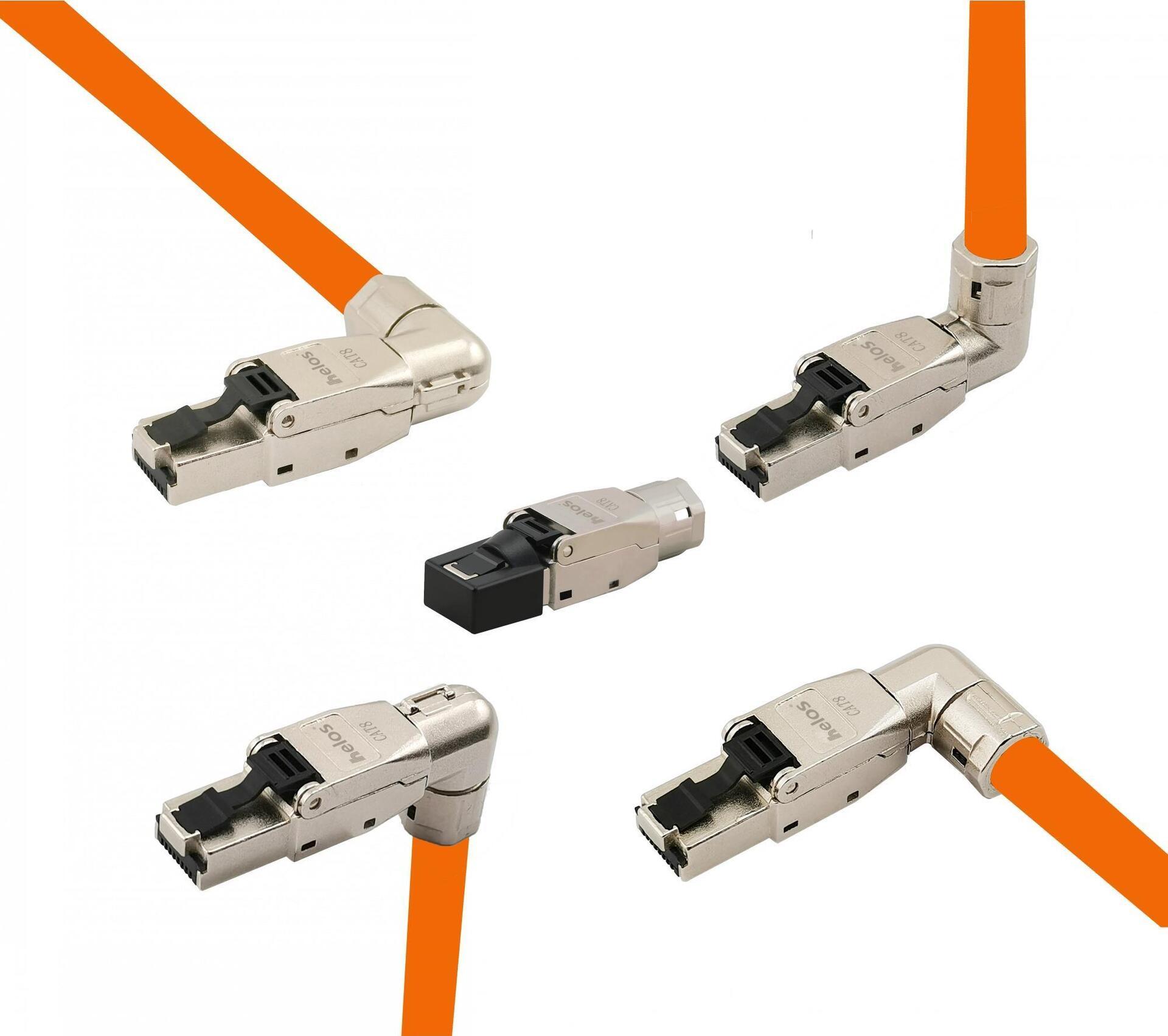 Connettore metallico Cat 8.1 premium per assemblaggio sul campo Helos, 5 versioni