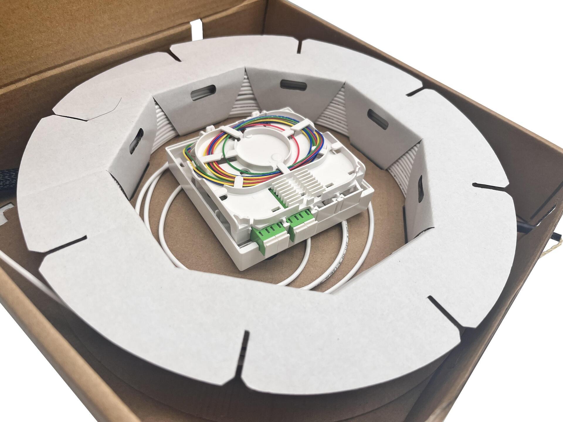 Set di connessione Helos FTTH, preassemblato con connettori SC-APC su entrambi i lati, 50 m