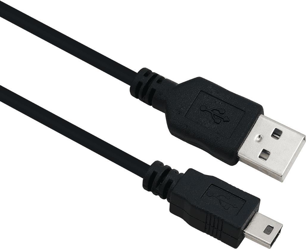 Cavo di collegamento Helos, USB 2.0 A maschio/B mini a 5 pin maschio, 1,0 m, nero