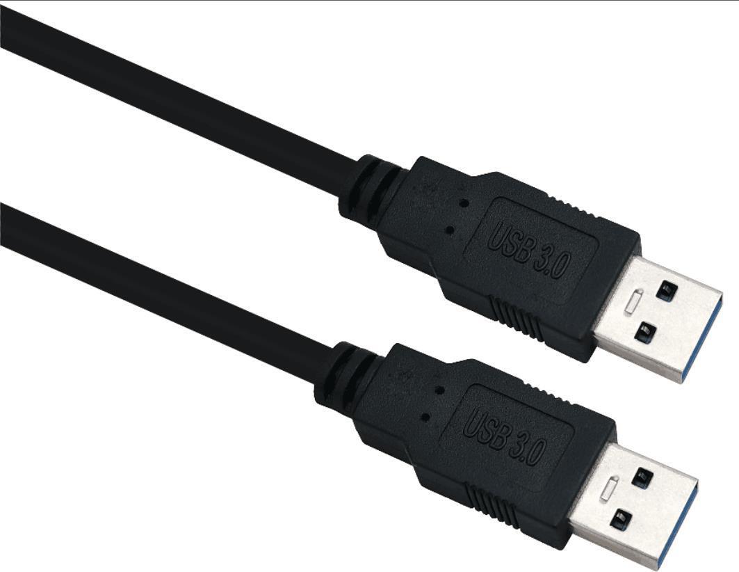 Cavo di collegamento Helos, USB 3.0 A maschio/A maschio, 3,0 m, nero