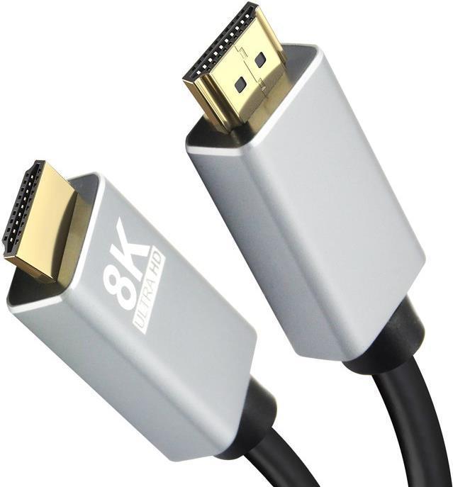 Cavo di collegamento Helos, HDMI maschio/maschio, PREMIUM 8K, 2,0 m, nero