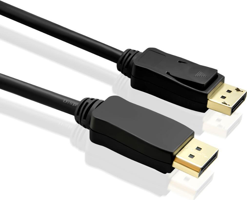 Cavo di collegamento Helos, DisplayPort maschio/maschio, 4K 10,0 m, nero