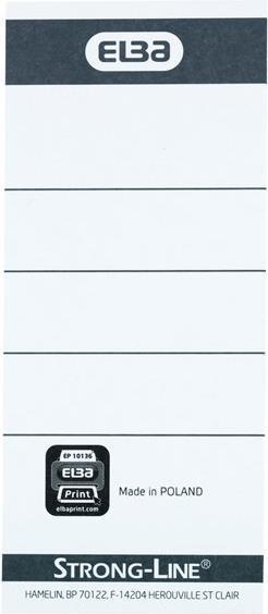 Etichette dorso ELBA 480 x 1120 mm bianche