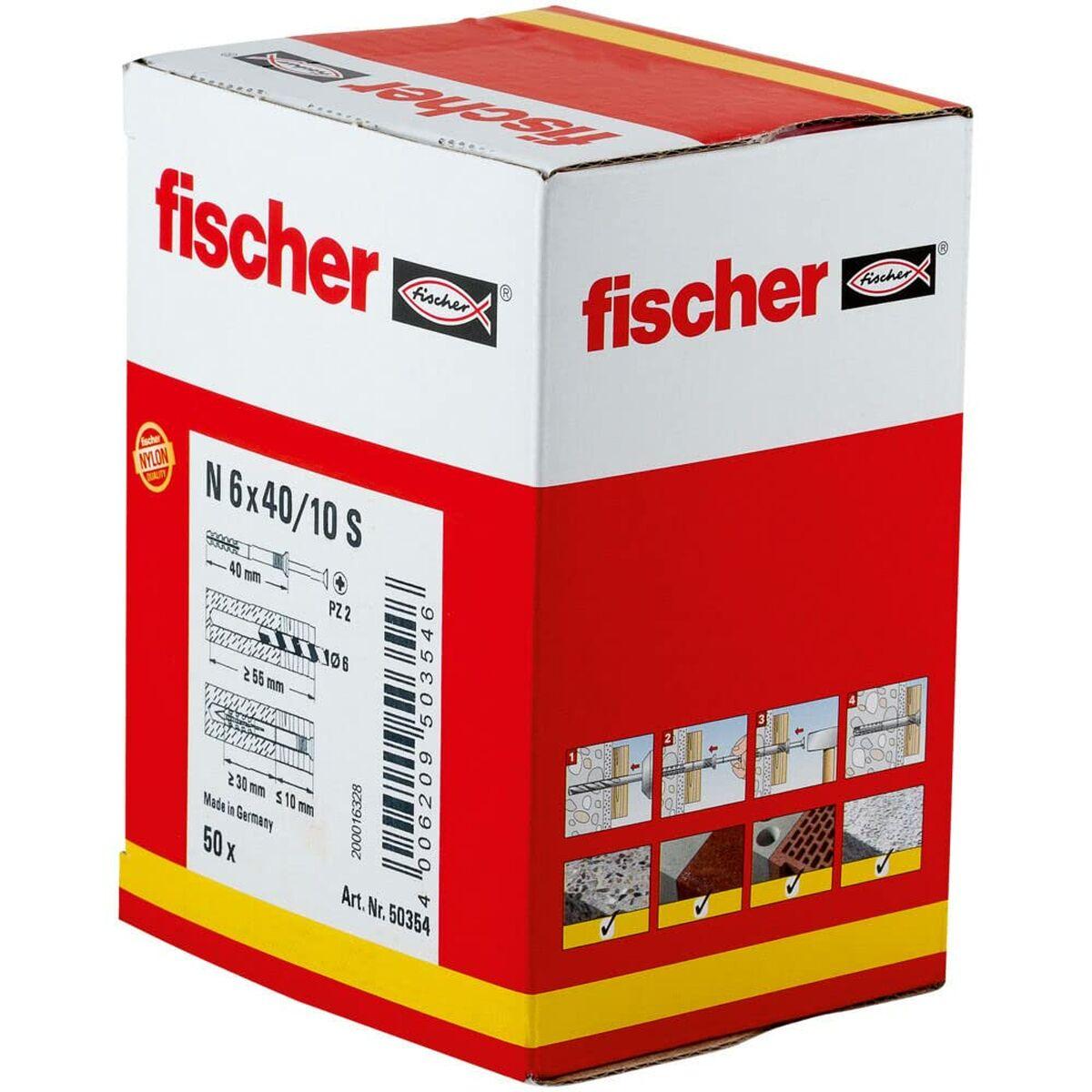 Dadi e viti Fischer 50354 6 x 40 mm / 10 Svasata (50 UnitÃƒÂ )