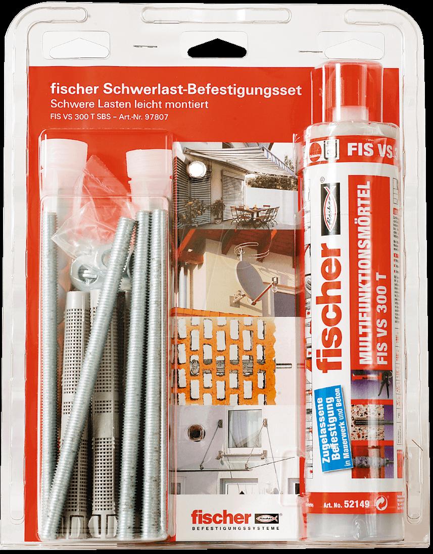 Fischer 300 T SBS Set M 10 Set di ganci a vite e tasselli da 6 pezzi (97807)