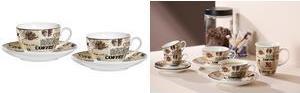 Crema di ritzenhoff & Breker Cappuccino-Set, in 4 parti di porcellana, con stampa di motivi, lavastoviglie-Safe, -1 pezzo (4221