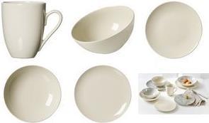 Ritzenhoff & Breker Dessert Plate Crecina Cecina, 205 mm fatti di grespa, lavastoviglie -safe, con glassa a colori, - 6 pezzi (