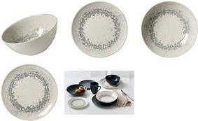 Ritzenhoff & Breker Suppenteller Cecina Graphite, 210 mm realizzati in grespa, lavastoviglie -safe, con glassa a colori, - 6 pe