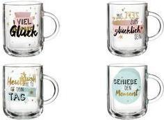 Ritzenhoff e Breker Henkelbecher Spirit Time, 330 ml di vetro, lavastoviglie -safe, resistenti al calore, -6 pezzi (818468)