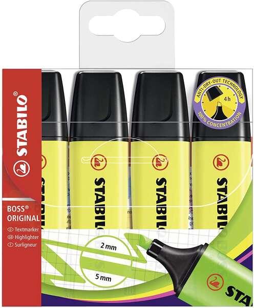 STABILO BOSS Original evidenziatore 1 pz Punta smussata Giallo