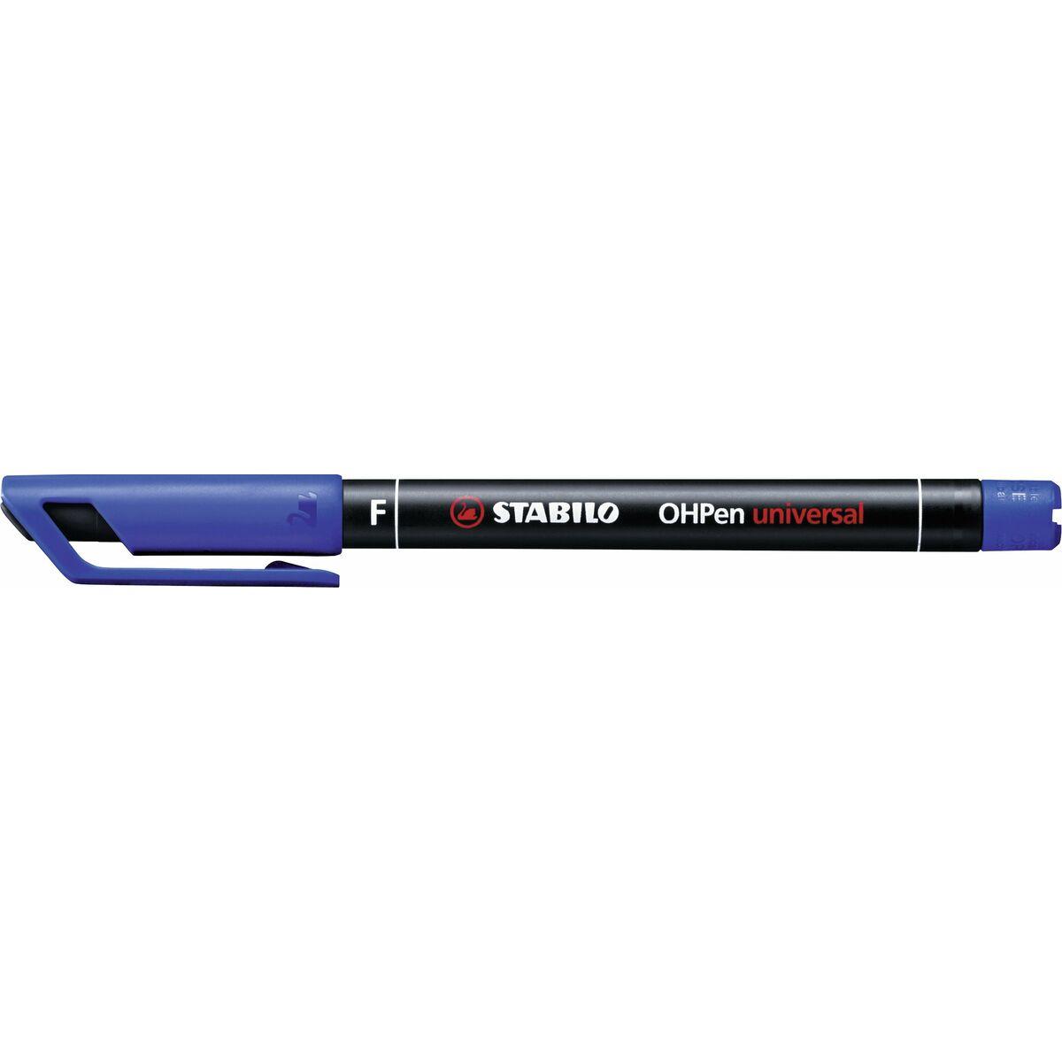 Marcatore permanente Stabilo OHPen Azzurro 10 Pezzi