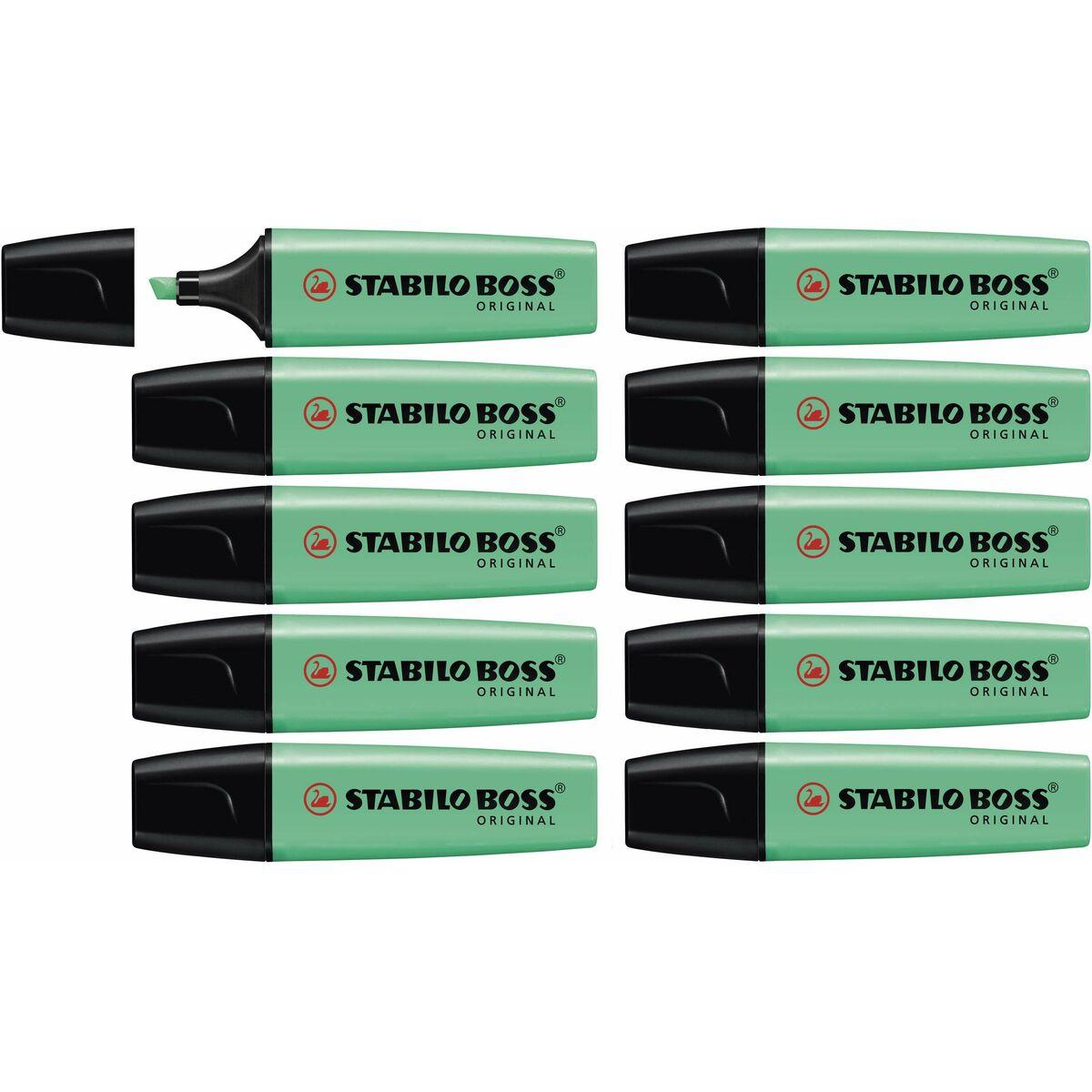 Evidenziatore Stabilo Boss Turchese 10 Pezzi