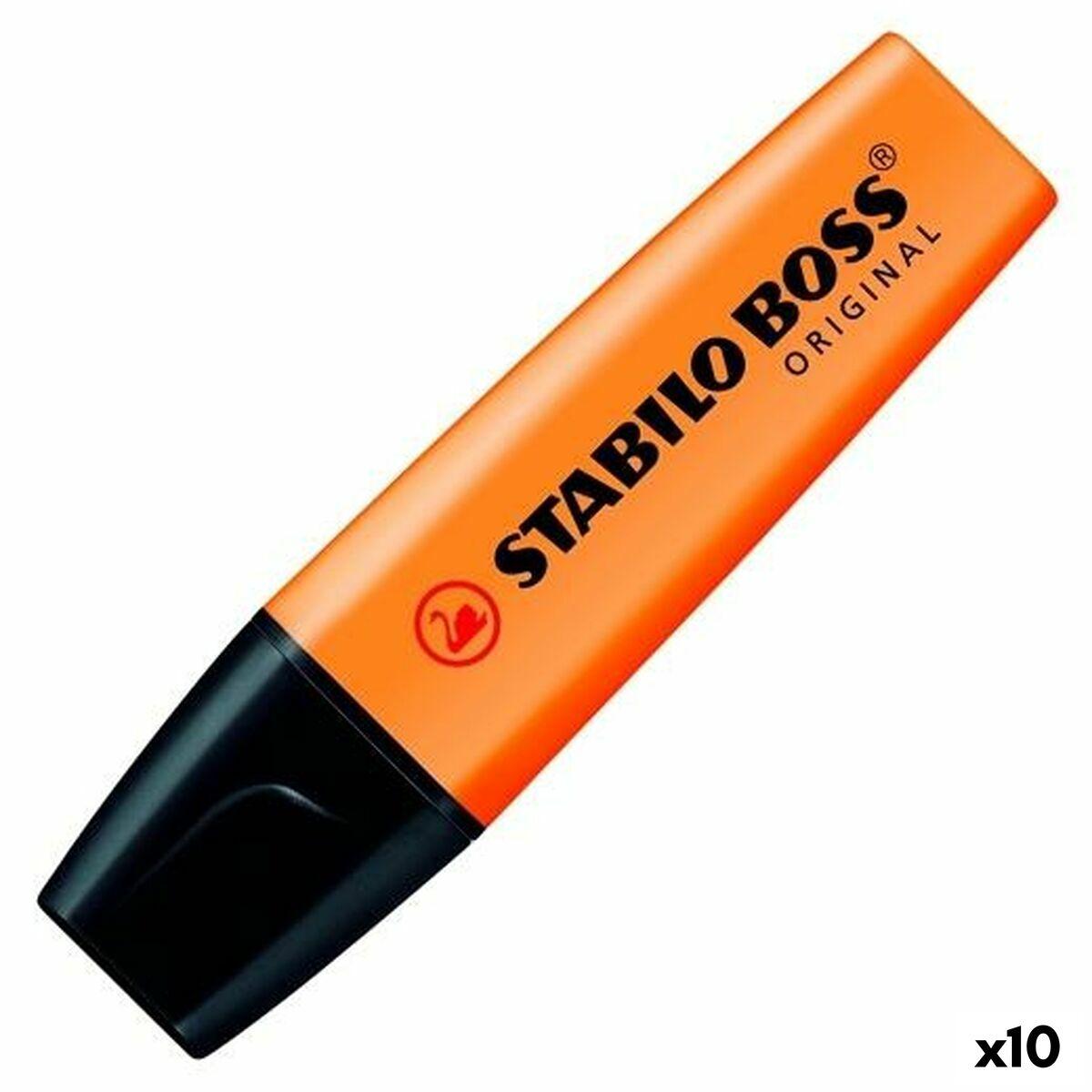 Evidenziatore Stabilo Boss Arancio 10 Pezzi (10 Unità )