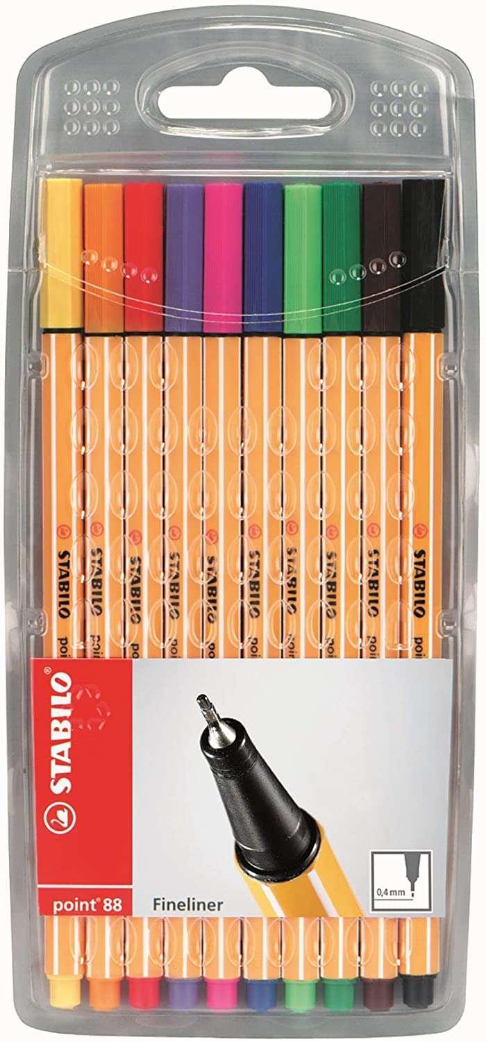 STABILO Point 88 Confezione 10 fineliner multicolore