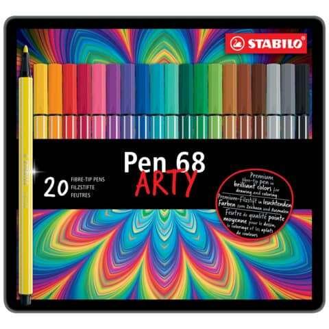 STABILO 20 Pennarelli pen 68 in scatola di metallo