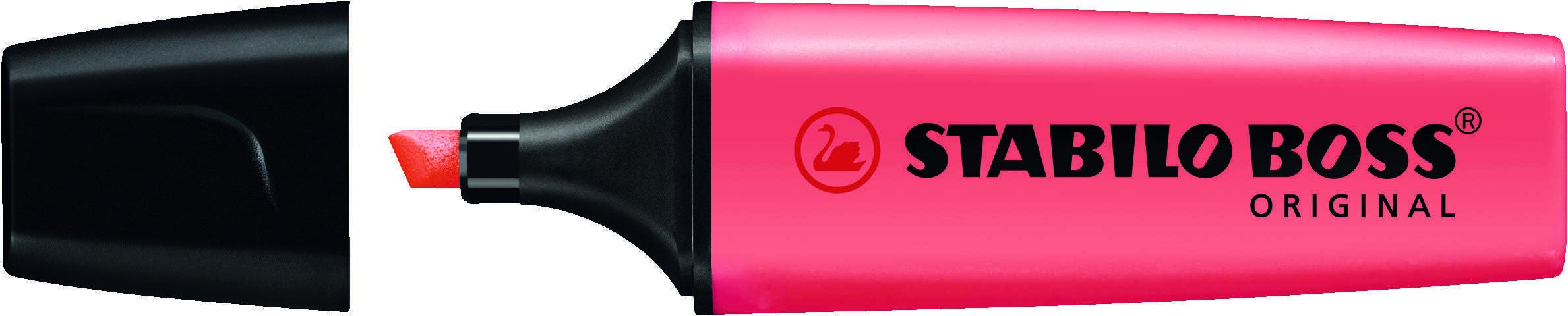 STABILO BOSS ORIGINAL evidenziatore 1 pz Punta smussata Rosso