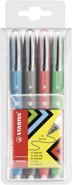 STABILO worker colorful Nero Blu Verde Rosso 4 pz