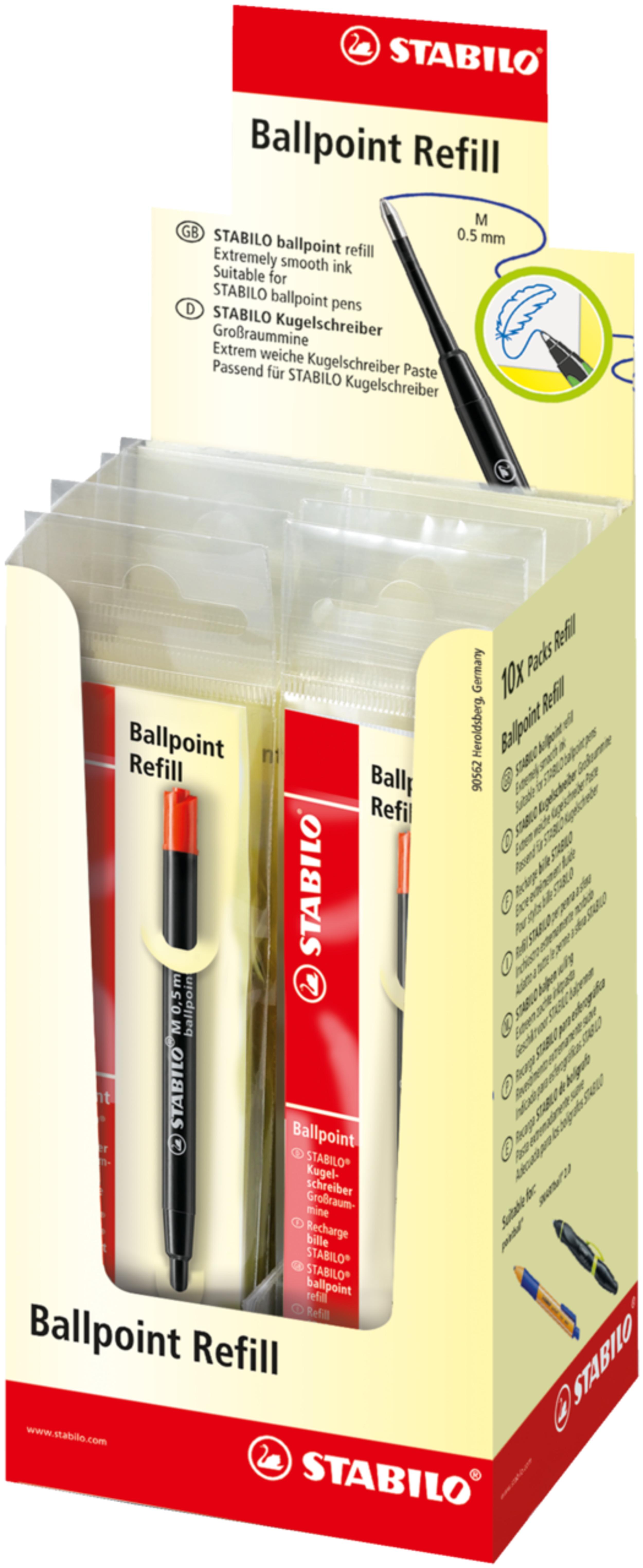 STABILO 2/040-02 ricaricatore di penna Medio Rosso 10 pz
