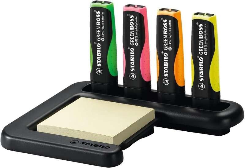 STABILO Green Boss evidenziatore 4 pz Punta smussata Verde Arancione Rosa Giallo