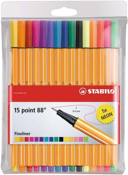 STABILO Point 88 penna tecnica Multicolore 15 pz