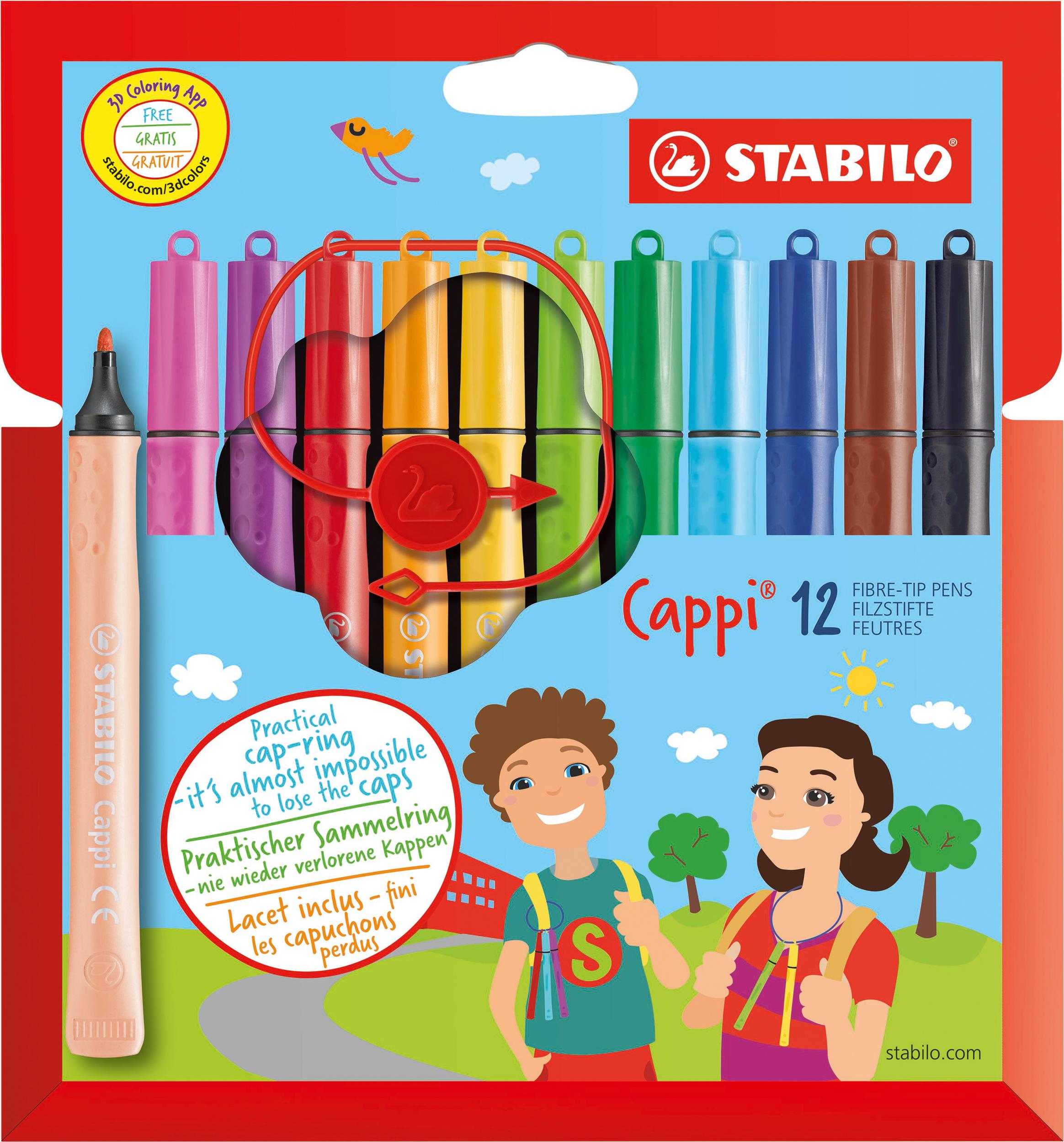 STABILO Cappi marcatore Medio Multicolore 12 pz