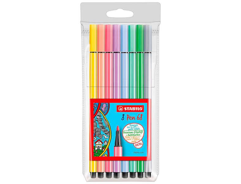 STABILO Pen 68 marcatore Multicolore 8 pz