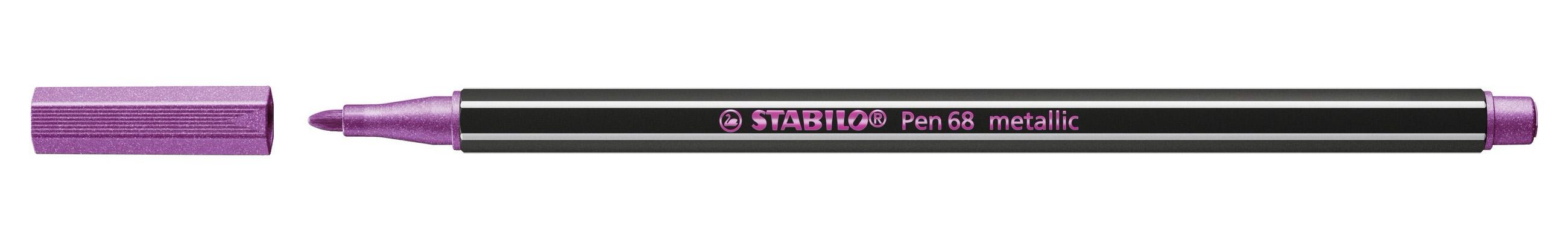 STABILO Pen 68 metallic marcatore Medio Rosa metallizzato 1 pz